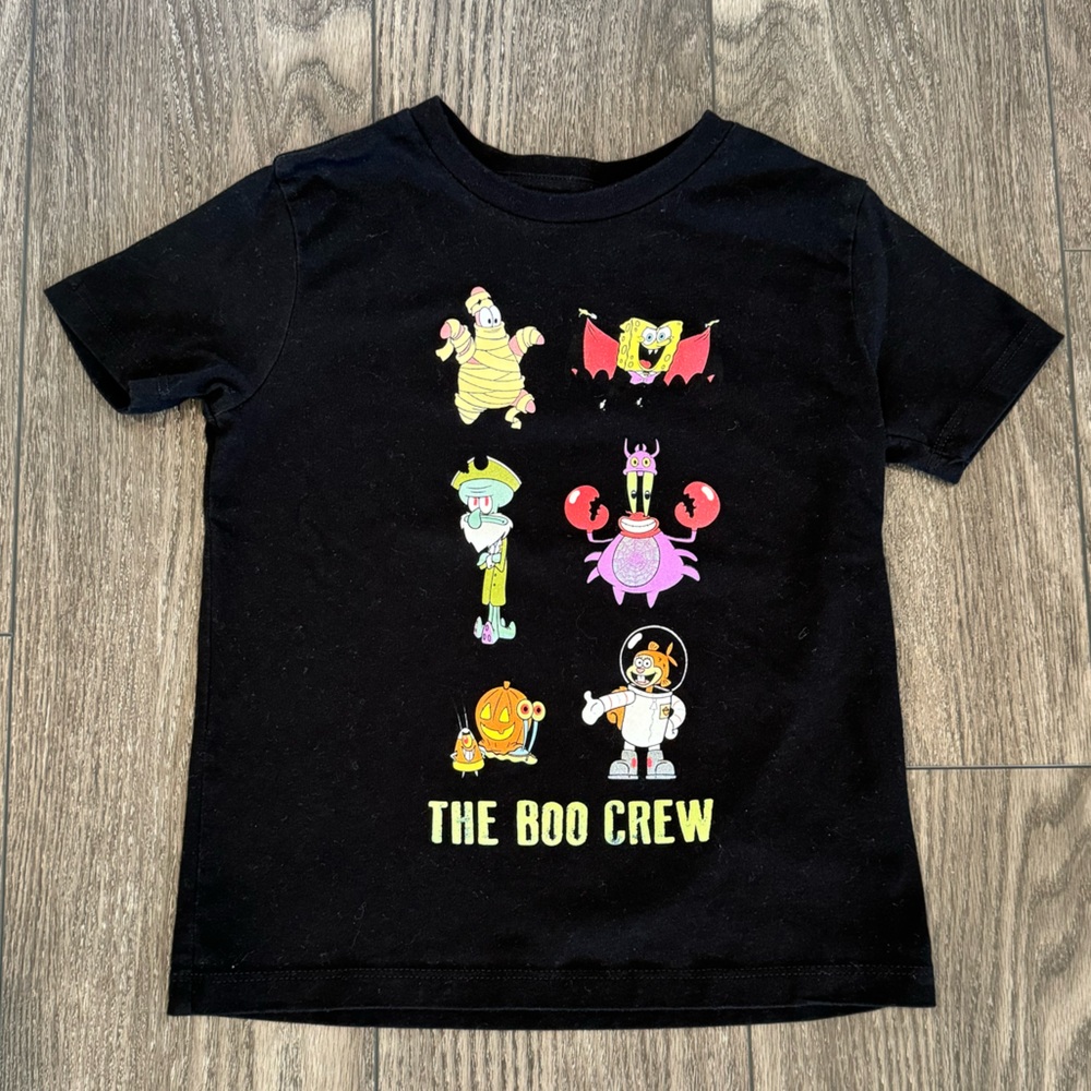 Nickelodeon Kids SpongeBob Halloween Boo Crew T-Shirt - S